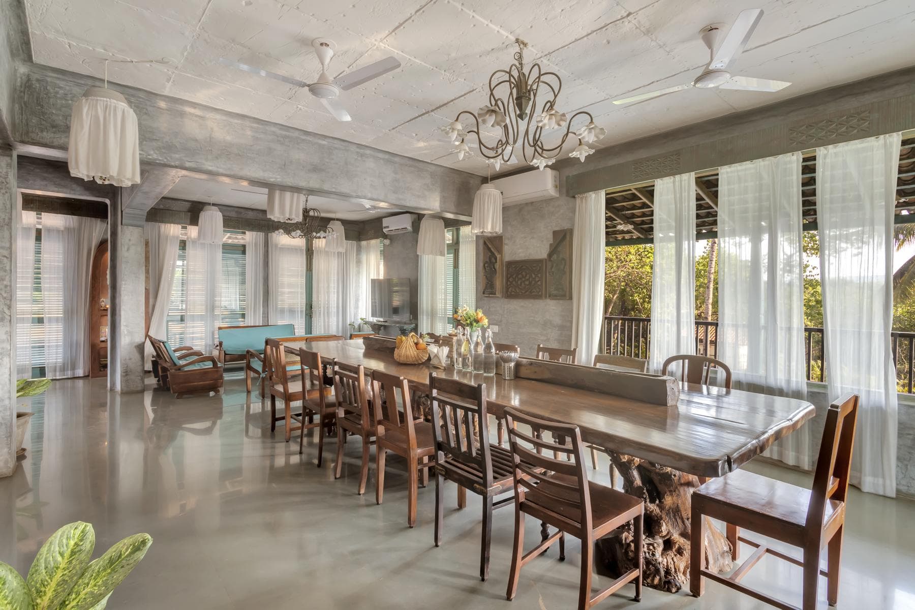 The Nine luxury dining and living area in Siolim, North Goa
